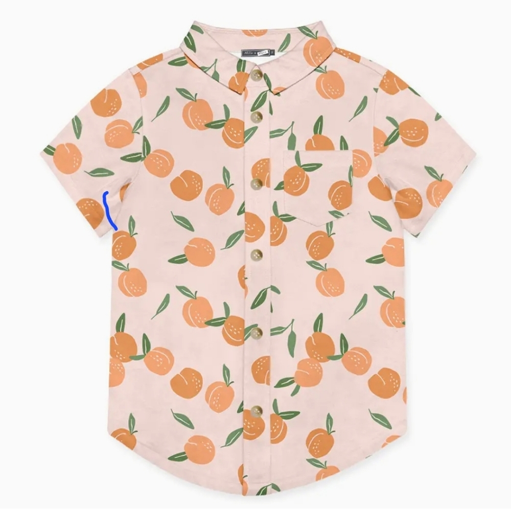 Peach Print Kids Shirt